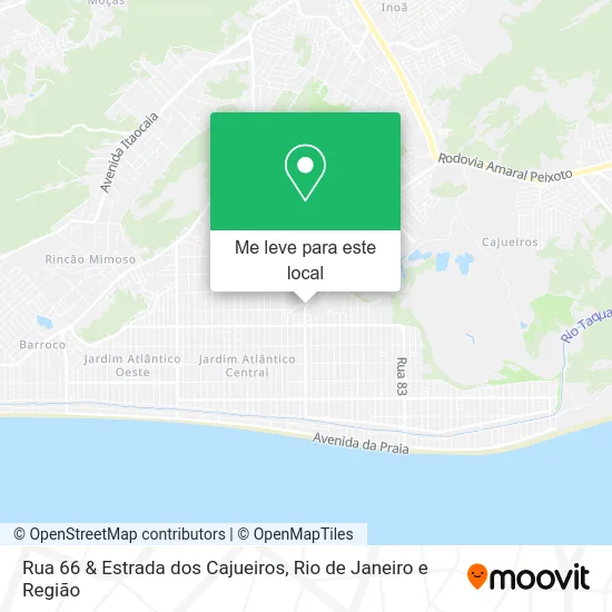 Rua 66 & Estrada dos Cajueiros mapa