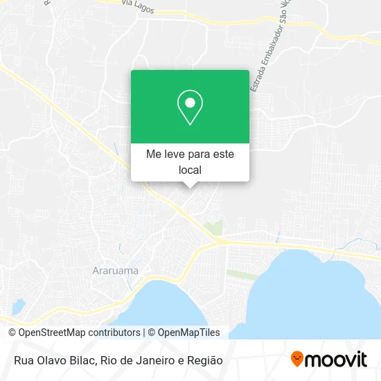 Rua Olavo Bilac mapa