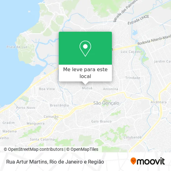Rua Artur Martins mapa