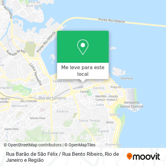 Rua Barão de São Félix / Rua Bento Ribeiro mapa