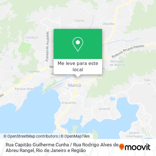 Rua Capitão Guilherme Cunha / Rua Rodrigo Alves de Abreu Rangel mapa