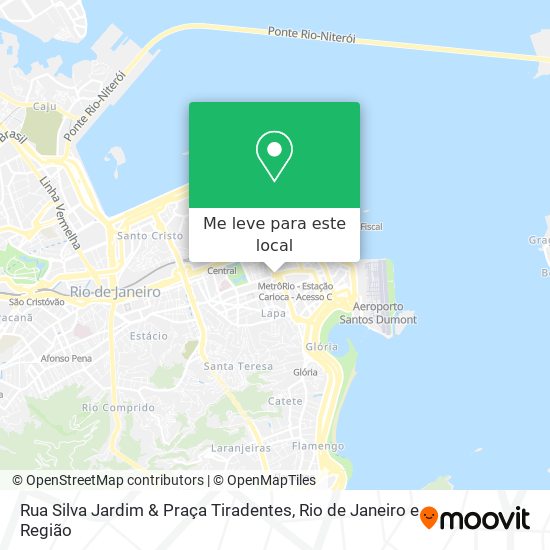 Rua Silva Jardim & Praça Tiradentes mapa