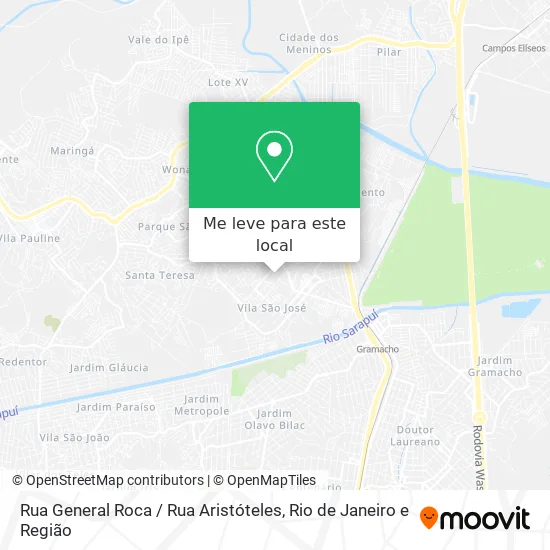 Rua General Roca / Rua Aristóteles mapa