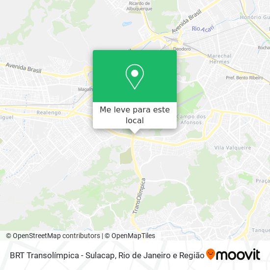 BRT Transolímpica - Sulacap mapa