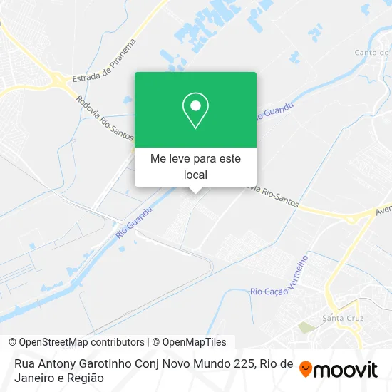 Rua Antony Garotinho Conj Novo Mundo 225 mapa