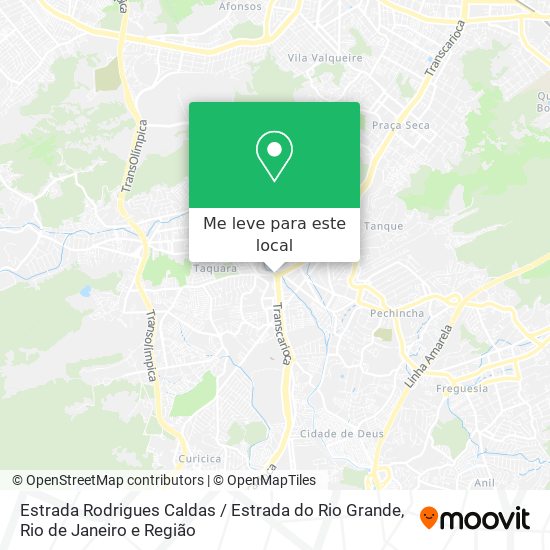 Estrada Rodrigues Caldas / Estrada do Rio Grande mapa