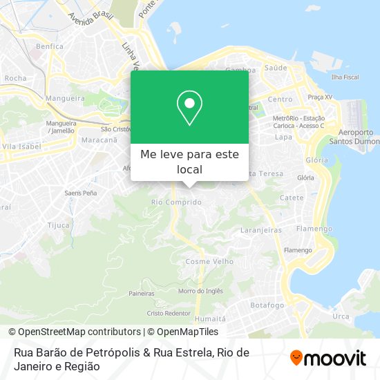 Rua Barão de Petrópolis & Rua Estrela mapa