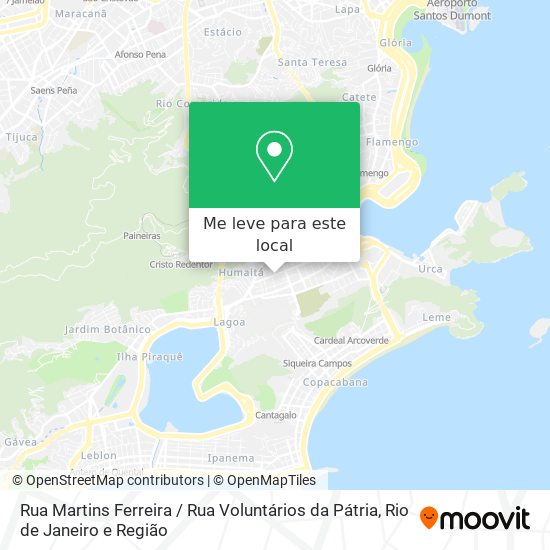 Rua Martins Ferreira / Rua Voluntários da Pátria mapa