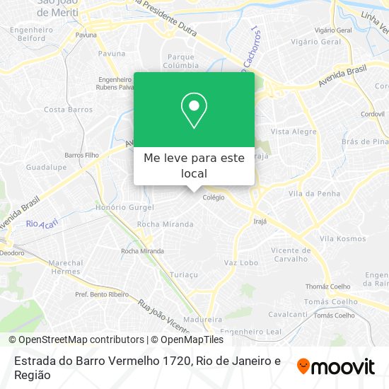 Estrada do Barro Vermelho 1720 mapa