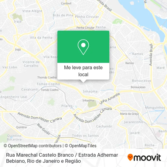 Rua Marechal Castelo Branco / Estrada Adhemar Bebiano mapa