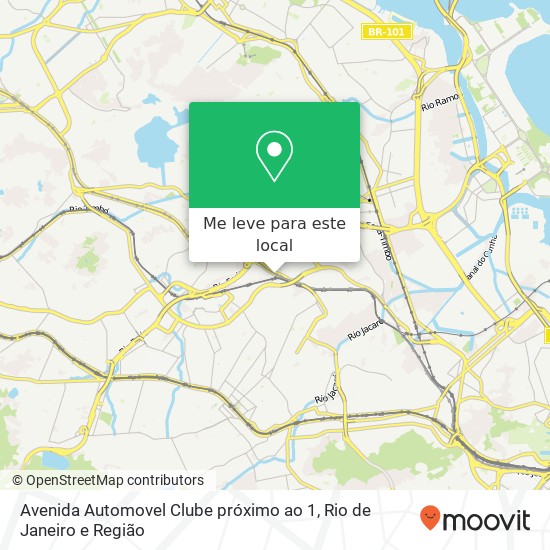 Avenida Automovel Clube próximo ao 1 mapa