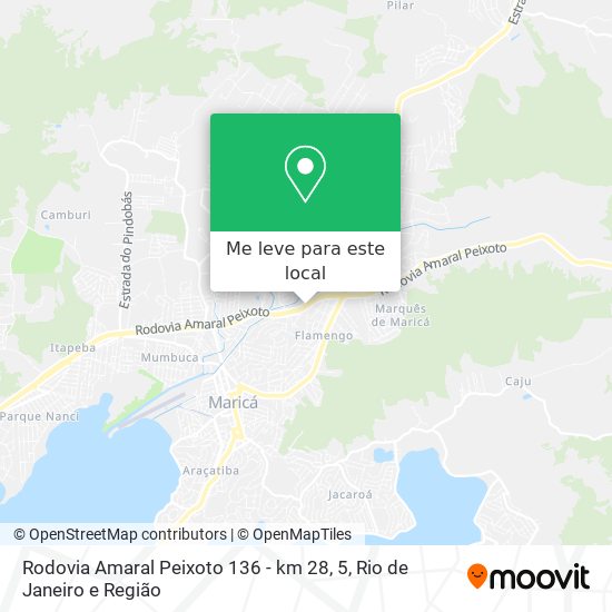 Rodovia Amaral Peixoto 136 - km 28, 5 mapa