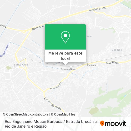 Rua Engenheiro Moacir Barbosa / Estrada Urucânia mapa