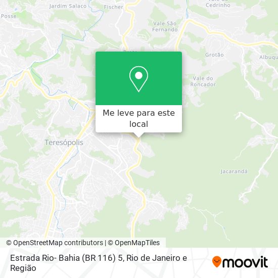Estrada Rio- Bahia (BR 116) 5 mapa