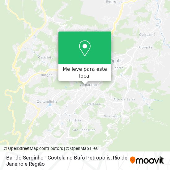 Bar do Serginho - Costela no Bafo Petropolis mapa