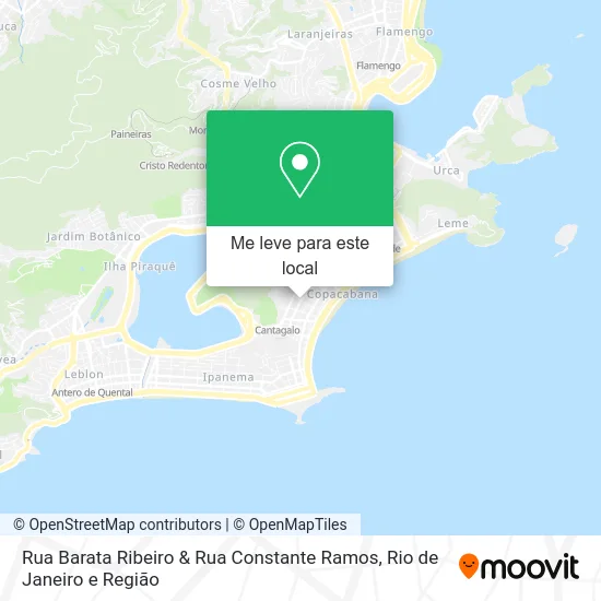 Rua Barata Ribeiro & Rua Constante Ramos mapa