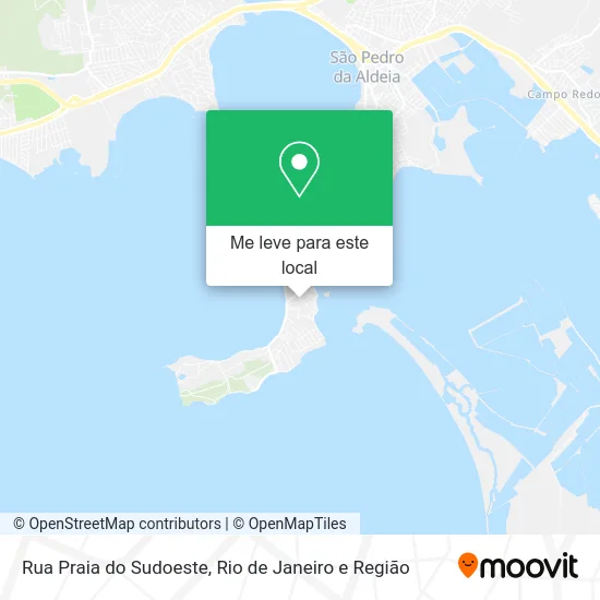 Rua Praia do Sudoeste mapa