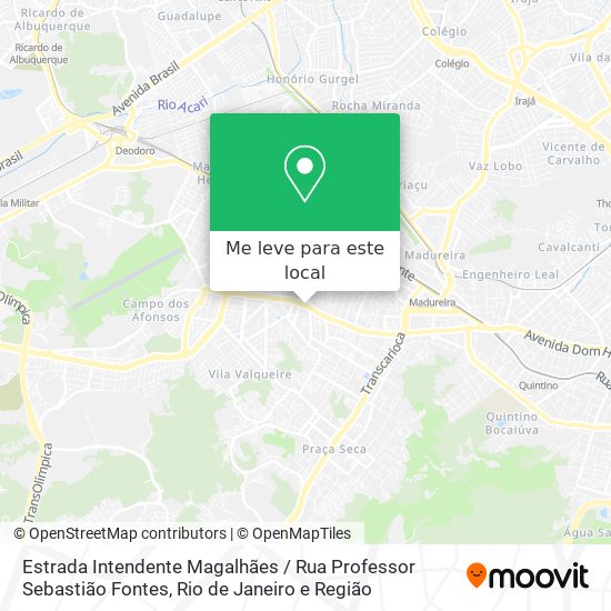 Estrada Intendente Magalhães / Rua Professor Sebastião Fontes mapa