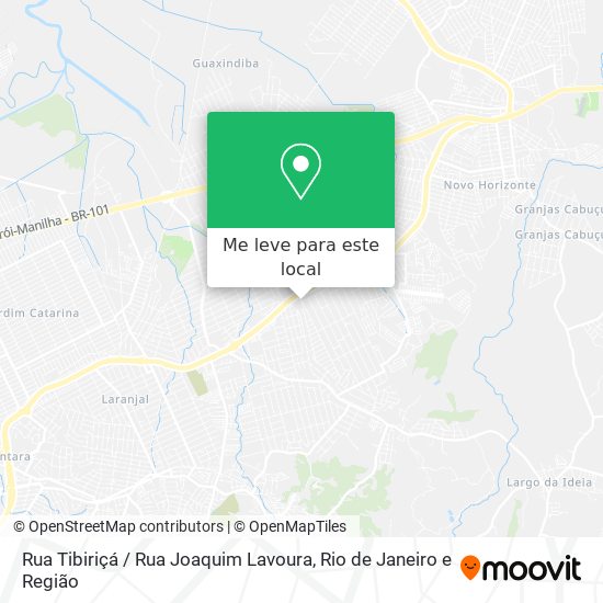 Rua Tibiriçá / Rua Joaquim Lavoura mapa