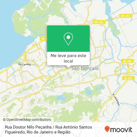 Rua Doutor Nilo Peçanha / Rua Antônio Santos Figueiredo mapa
