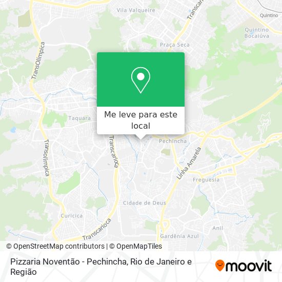 Pizzaria Noventão - Pechincha mapa