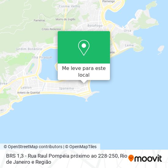 BRS 1,3 - Rua Raul Pompéia próximo ao 228-250 mapa