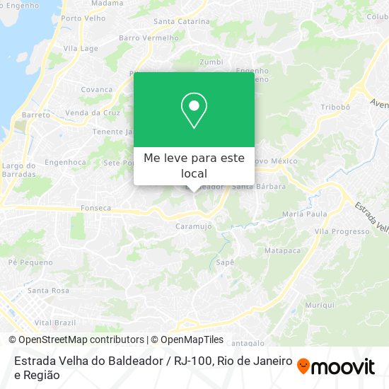 Estrada Velha do Baldeador / RJ-100 mapa