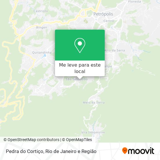 Pedra do Cortiço mapa