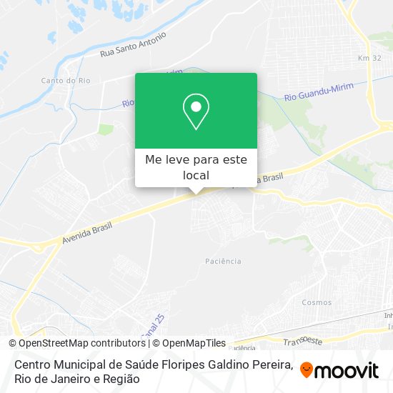 Centro Municipal de Saúde Floripes Galdino Pereira mapa