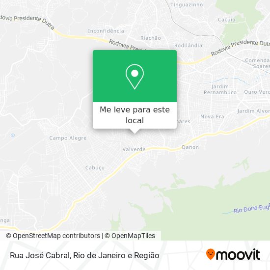 Rua José Cabral mapa