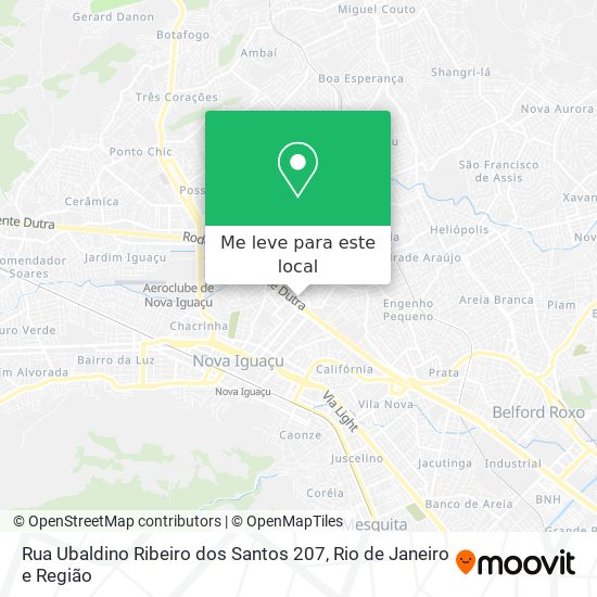 Rua Ubaldino Ribeiro dos Santos 207 mapa