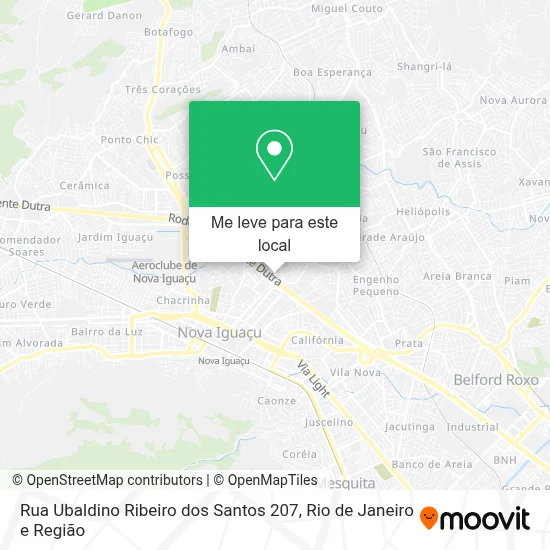 Rua Ubaldino Ribeiro dos Santos 207 mapa
