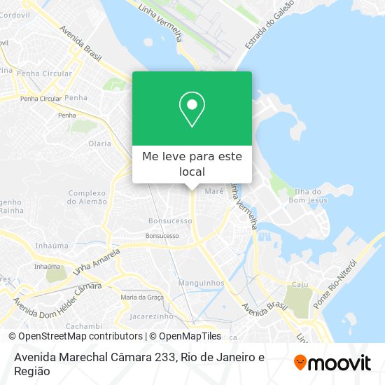 Avenida Marechal Câmara 233 mapa