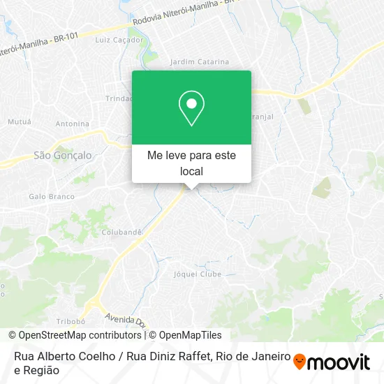 Rua Alberto Coelho / Rua Diniz Raffet mapa