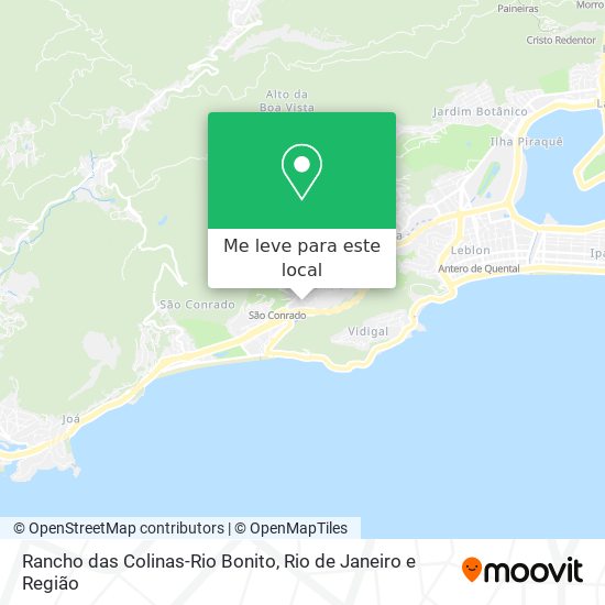 Rancho das Colinas-Rio Bonito mapa