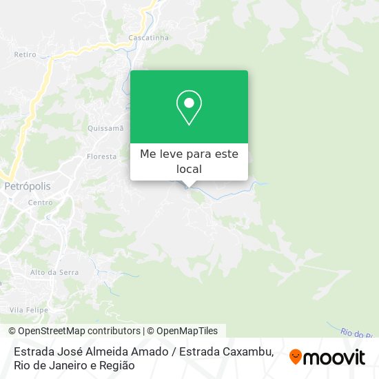 Estrada José Almeida Amado / Estrada Caxambu mapa