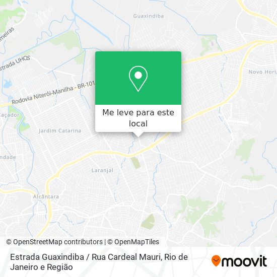 Estrada Guaxindiba / Rua Cardeal Mauri mapa
