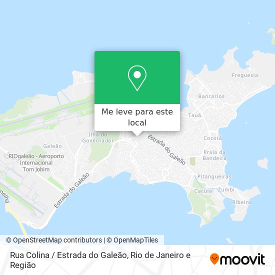 Rua Colina / Estrada do Galeão mapa