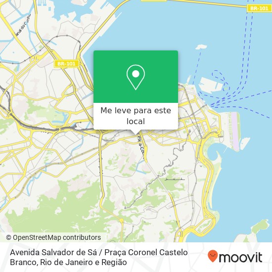 Avenida Salvador de Sá / Praça Coronel Castelo Branco mapa