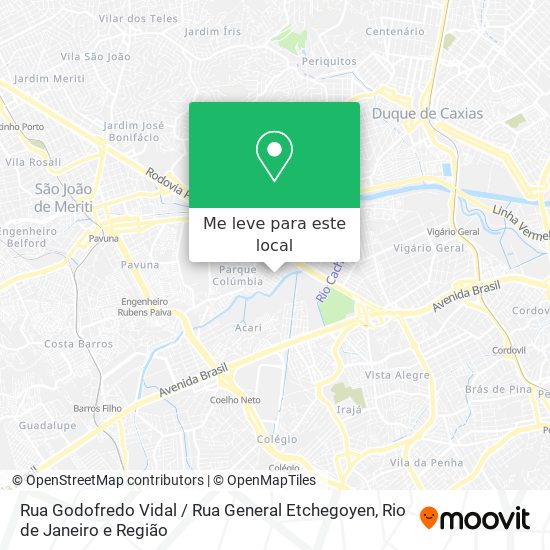 Rua Godofredo Vidal / Rua General Etchegoyen mapa