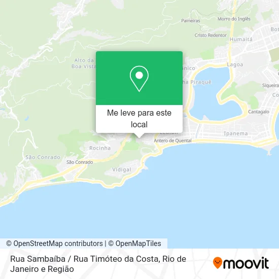 Rua Sambaíba / Rua Timóteo da Costa mapa