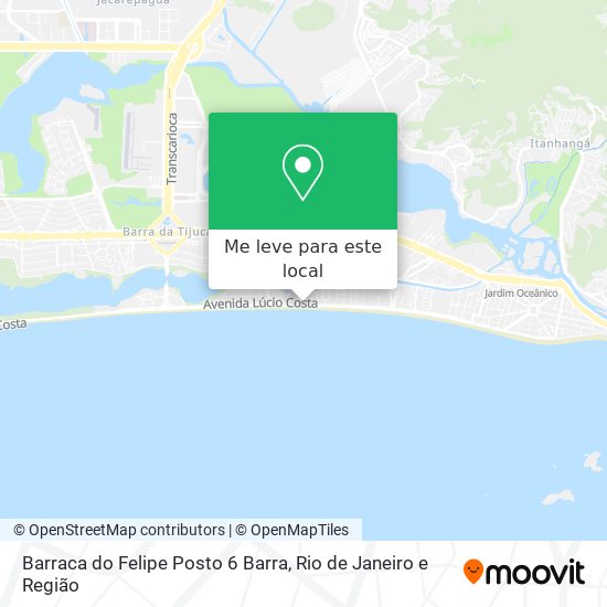 Barraca do Felipe Posto 6 Barra mapa