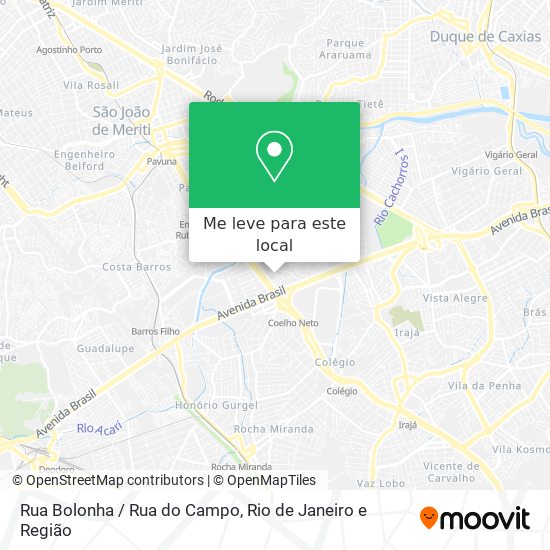 Rua Bolonha / Rua do Campo mapa