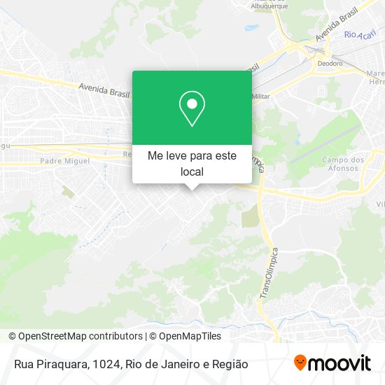 Rua Piraquara, 1024 mapa