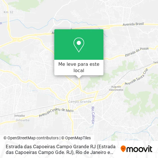Estrada das Capoeiras Campo Grande RJ mapa