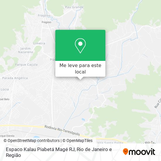 Espaco Kalau Piabetá Magé RJ mapa