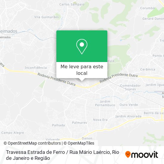 Travessa Estrada de Ferro / Rua Mário Laércio mapa