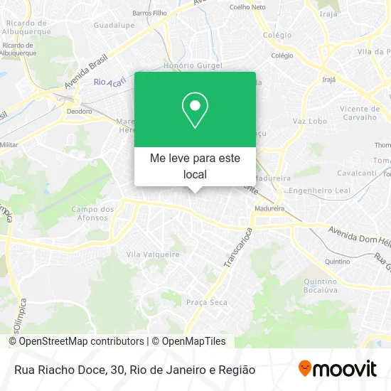 Rua Riacho Doce, 30 mapa