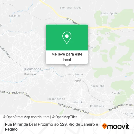 Rua Miranda Leal Próximo ao 529 mapa