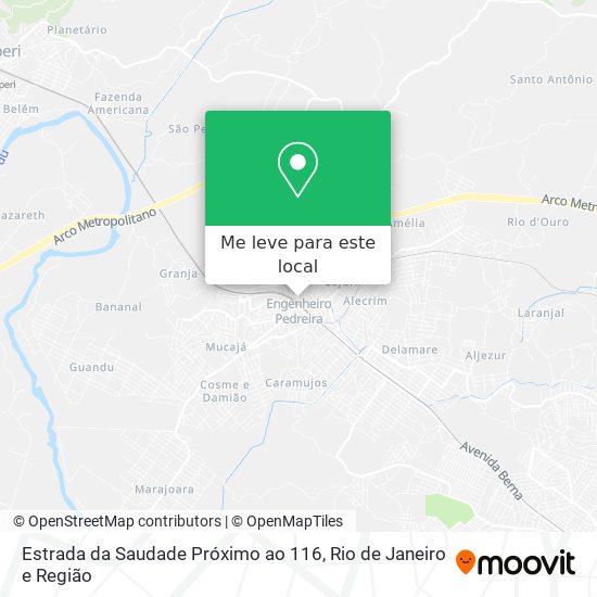 Estrada da Saudade Próximo ao 116 mapa